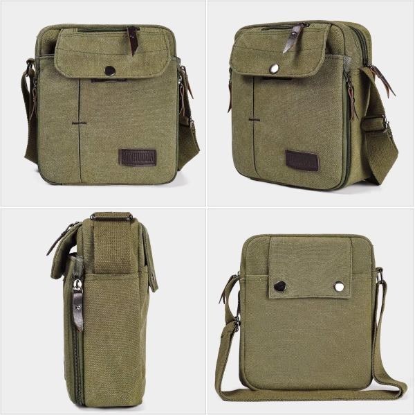 Outdoor ornaments Canvas Storage Bag, Men'S Canvas Small Messenger Bag Casual Shoulder Bag Chest Bag Travel Carry Bag