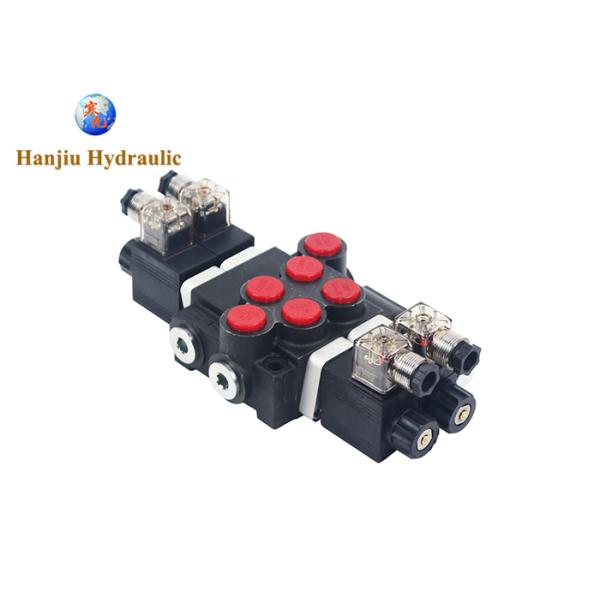 P50 Series Monoblock Control Valves 2 Spool 50 Liters Solenoid Control 12V DC And 24V DC 250 Bar