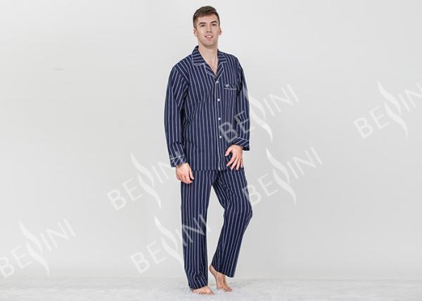 Personalised Mens Long Pyjamas Set / Mens Luxury Loungewear Set Anti Shrink
