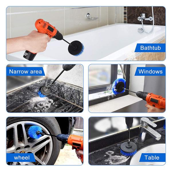 8 шт. оптом Электрические сверлачи Чистящие щетки для трещин Автомобильные моющие инструменты