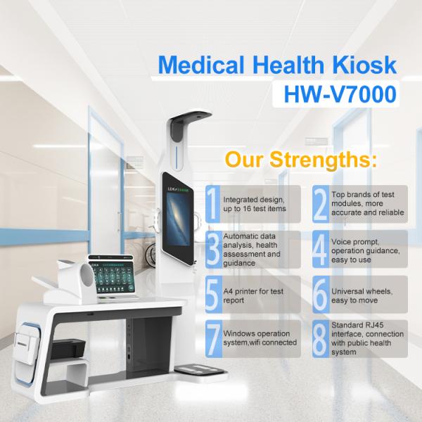 HW-V7000 Telemedicine Body Analyzer Customized OEM Support for Full Health Check Kiosk