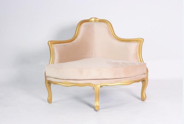 Dubai golden wooden wedding chairs event rental Big loung armchairs wood carved chaise