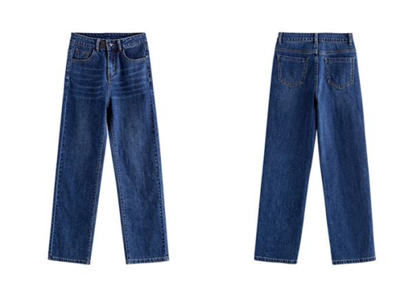 Wide Leg Dark Wash Womens Denim Jeans , XS - XXL High Waist Flare Jeans