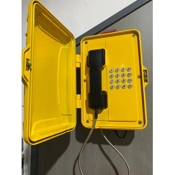IP68 Industrial Weatherproof Telephone with 3W Buzzer and DC 12V/AC 220V Power for -40ºC ~ +70ºC Environments