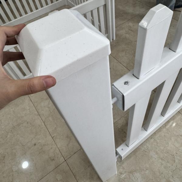 Low Installation Threshold PVC Picket Fence Attractive 8FT Wide Vinyl Fence Planks