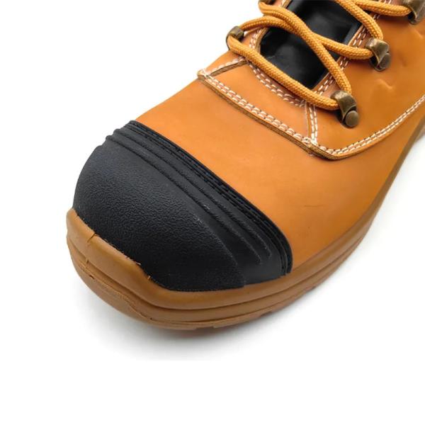 Bottes résistantes au glissement à l'huile et à l'eau en cuir industriel Bottes de construction à fermeture à glissière