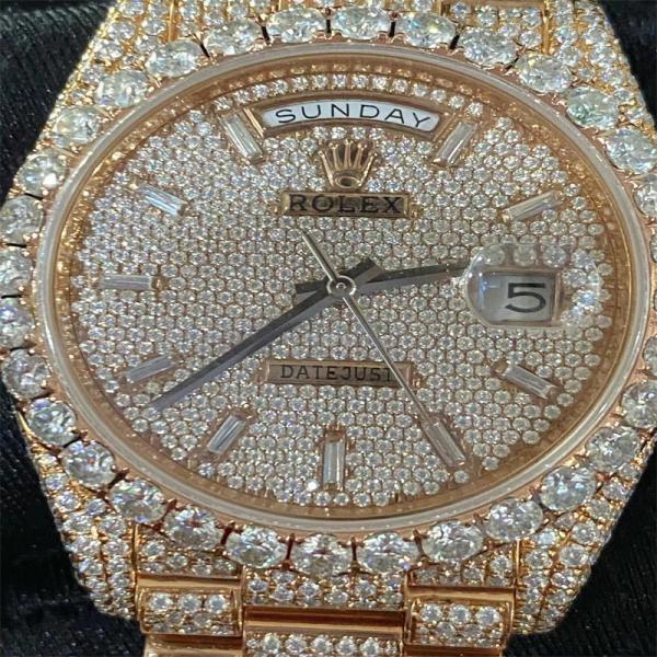 Бюст Bussdown 20 каратов белый вниз с конфликта миллионера Rolex дозора свободного