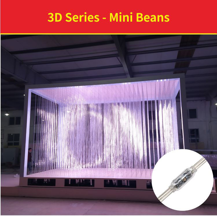 3D кристаллическая лампа ПВХ материал 12в 0.72w Внутренний RGB SPI моделирование 3D пиксельного света