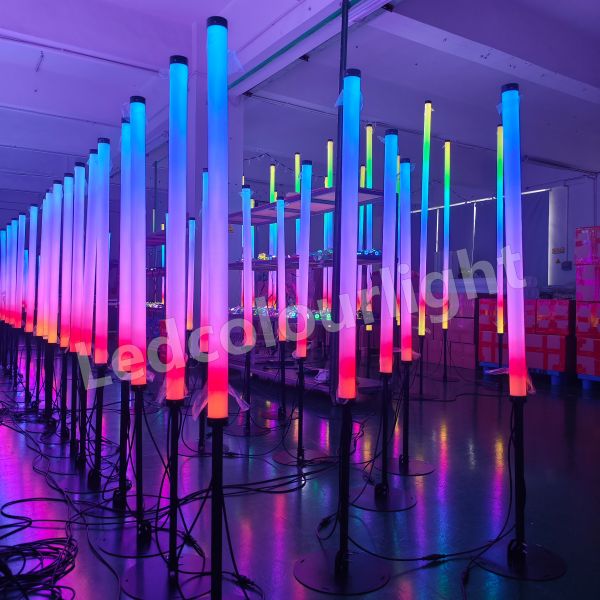 DMX Stage Lighting LED 3D Tube Lights RGB Pixel Floor Standing LED Tube Light
