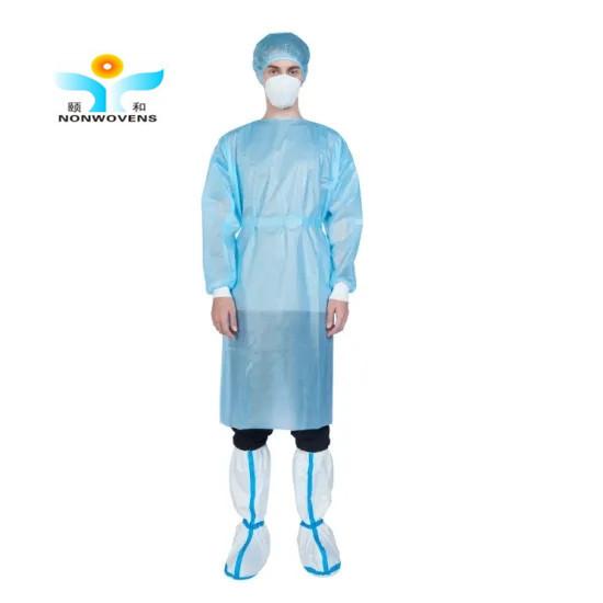 14gsm-40gsm Medical Isolation Gowns Disposable With Knitted Cuff