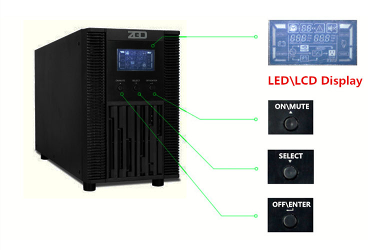 Компьютер преобразования 800W 1KVA одиночной фазы нул поднимает электропитание