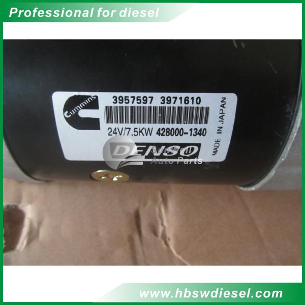 Denso 3957597 = 3971610 428000-1340 starter motor for Cummins diesel engine