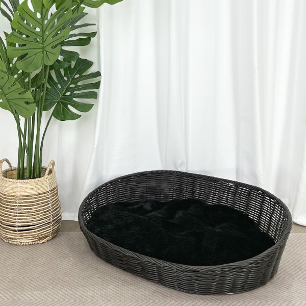 Dog Kennel Rattan Four Seasons Universal Pet Kennel Large and Small Dogs Removable Washable Mat Cooler cat Nest Willow Dog Beds