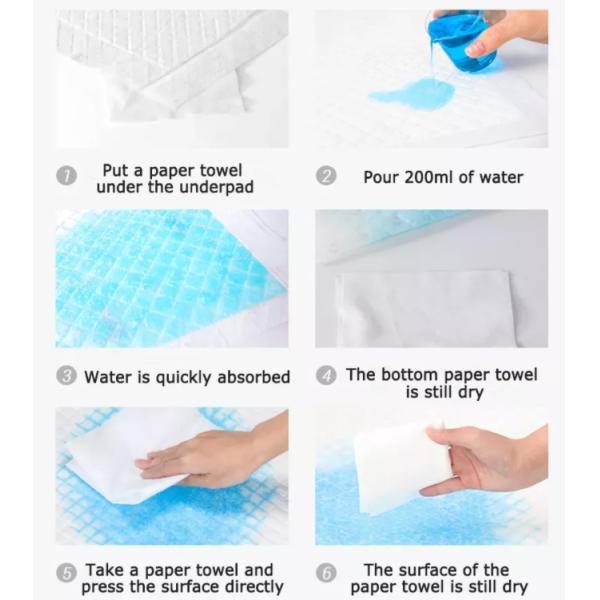 Customizable OEM Incontinence Bed Pad Medical Blue Underpad