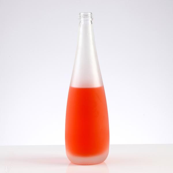 Botella de vidrio de vino de cuello largo de 500 ml congelada para bebidas alcohólicas Rum OEM / ODM compatible