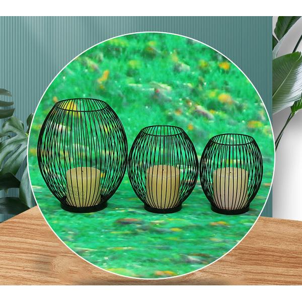 Golden Rustproof H15.5cm Metal Candle Holders