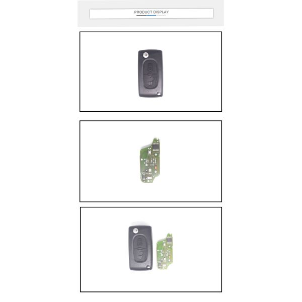 FSK433MHz 2 buttons 46chip Flip Controlled Remote Car Key Folding Remote