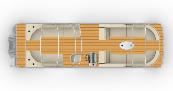 Pontoon en aluminium de 25 pieds, bateau de fête avec moteur et remorque