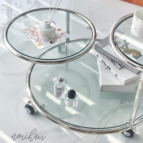 Modern EUROPEAN Design Glass Top Coffee Table with Rotating Function and PU Leather Cover