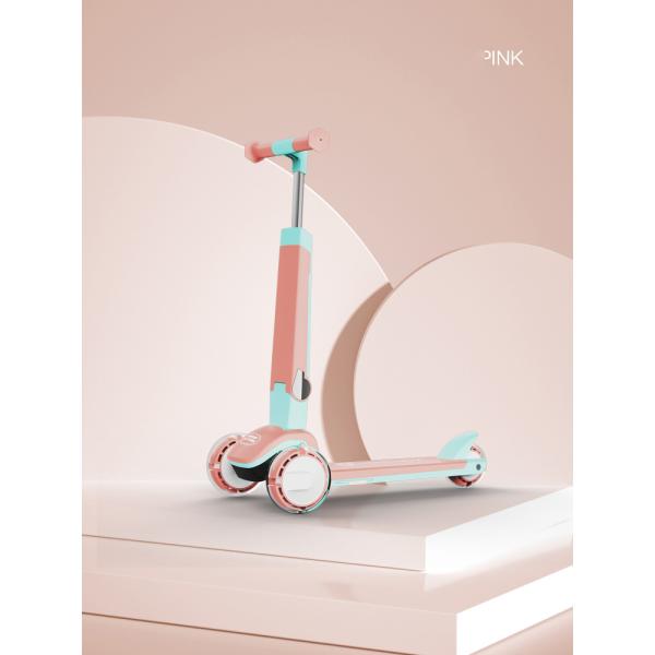 2 In 1 Foot Scooter Kids Outdoor Entertainment Three Wheels Scooter With Led Light
