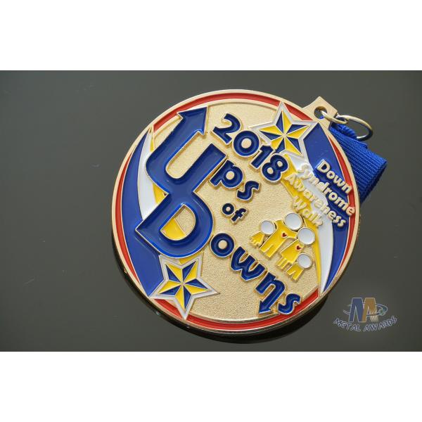 Potter Running Metal Award Medals With Smooth Or Sandblasted Back Customized Shape