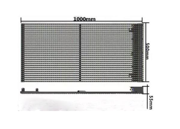 High Brightness Customized LED Curtain Display Low Wind Resistance