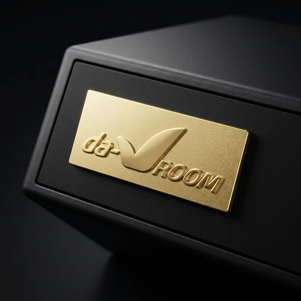 Custom Electroplated Gold Embossed Zinc‑Alloy Metal Nameplate