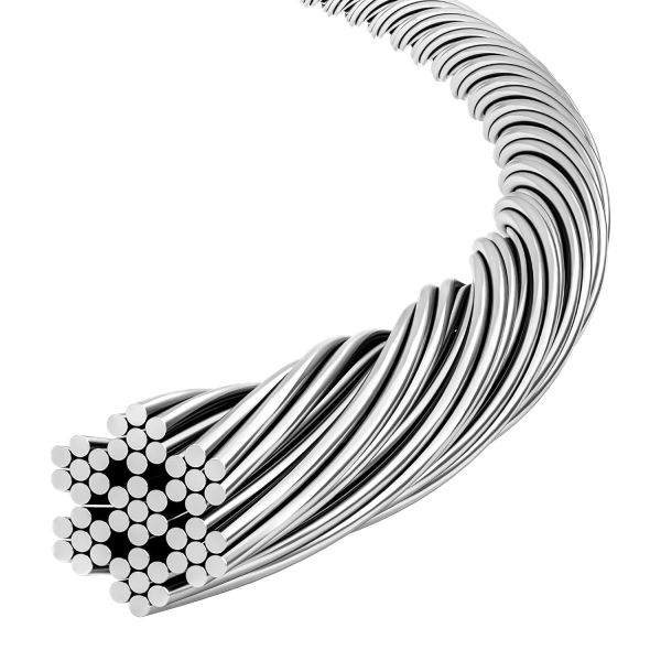7X7 Stainless Steel Wire Rope AISI 316 Steel Wire Rope Cable for Construction