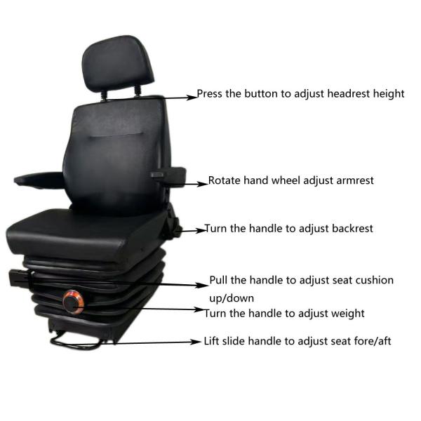 Mechanical Suspension Front Control Button Adjustable Truck Seat From Factory
