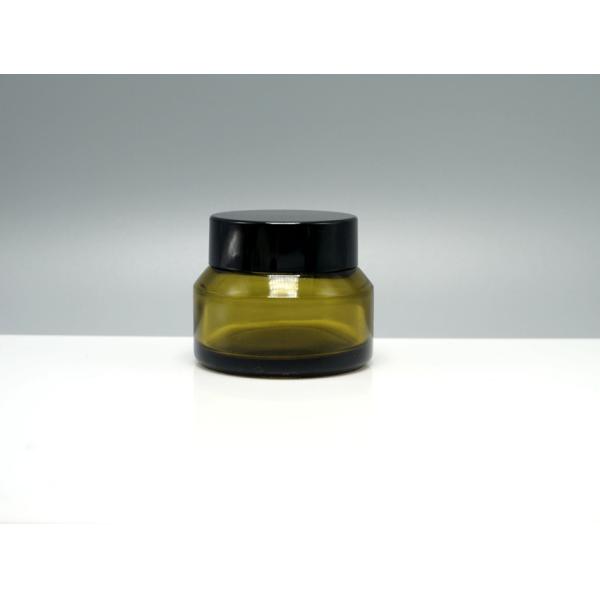 JG-S31 15g 30g 50g olive green glass cosmetic jar, cream container, professional skin care packaging manufacturer