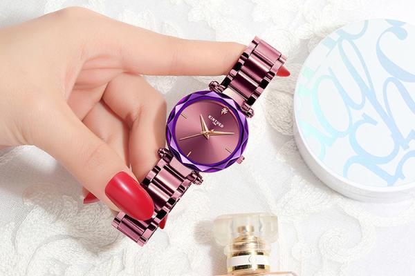KINYUED Bracelet High Quality Quartz Movement Watches Fashion Sky Starry Stainless Steel Ladies watch.