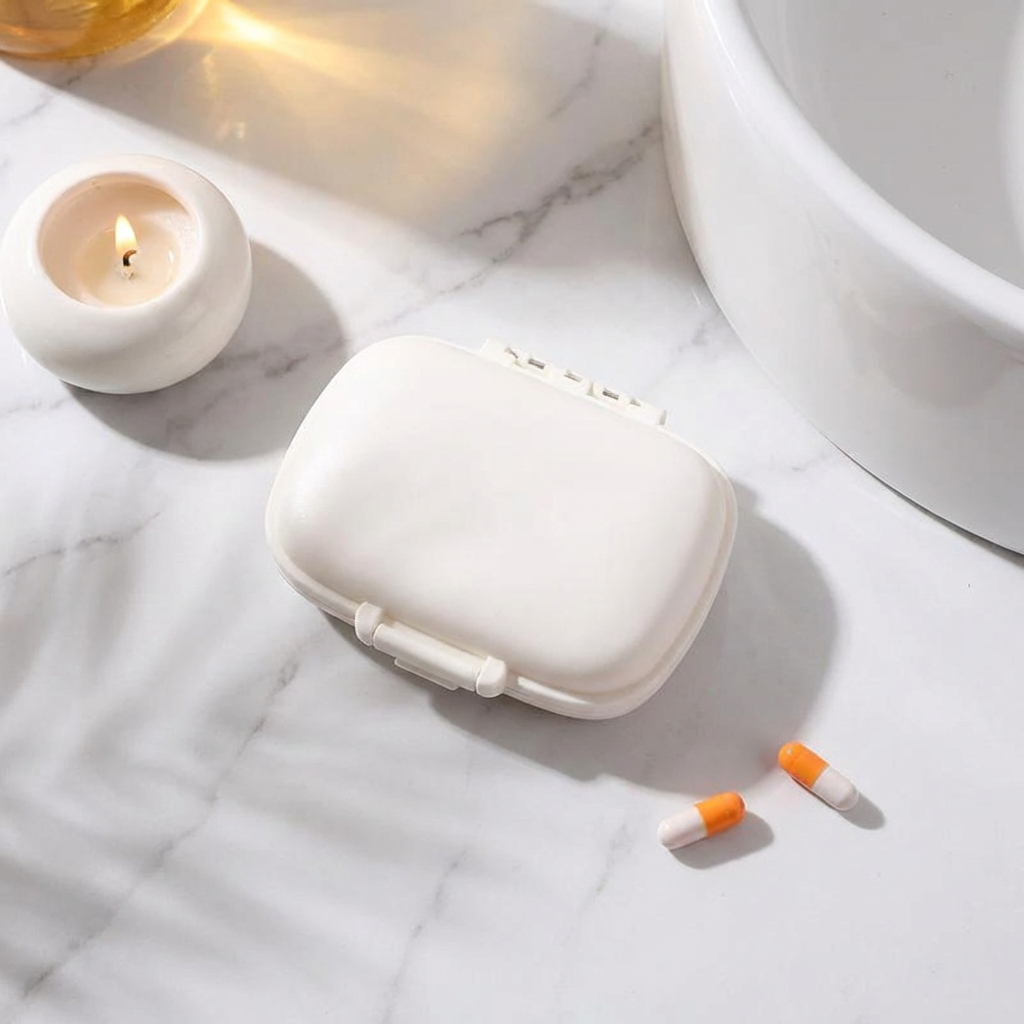 Custom Logo Portable Travel Medicine Boxes Thick Plastic Weekly Pill Organizer Storage Cases Sturdy Pill Container