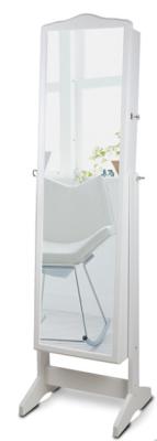 Jewelry storage cabinet with full length dressing mirror QH019081