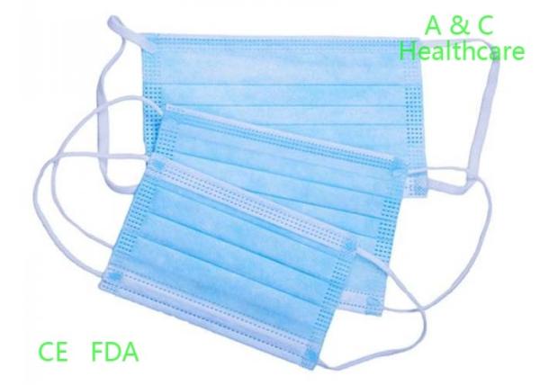 Ordinary 3 Ply Non Woven Surgical Face Mask Medical Use Disposable OEM