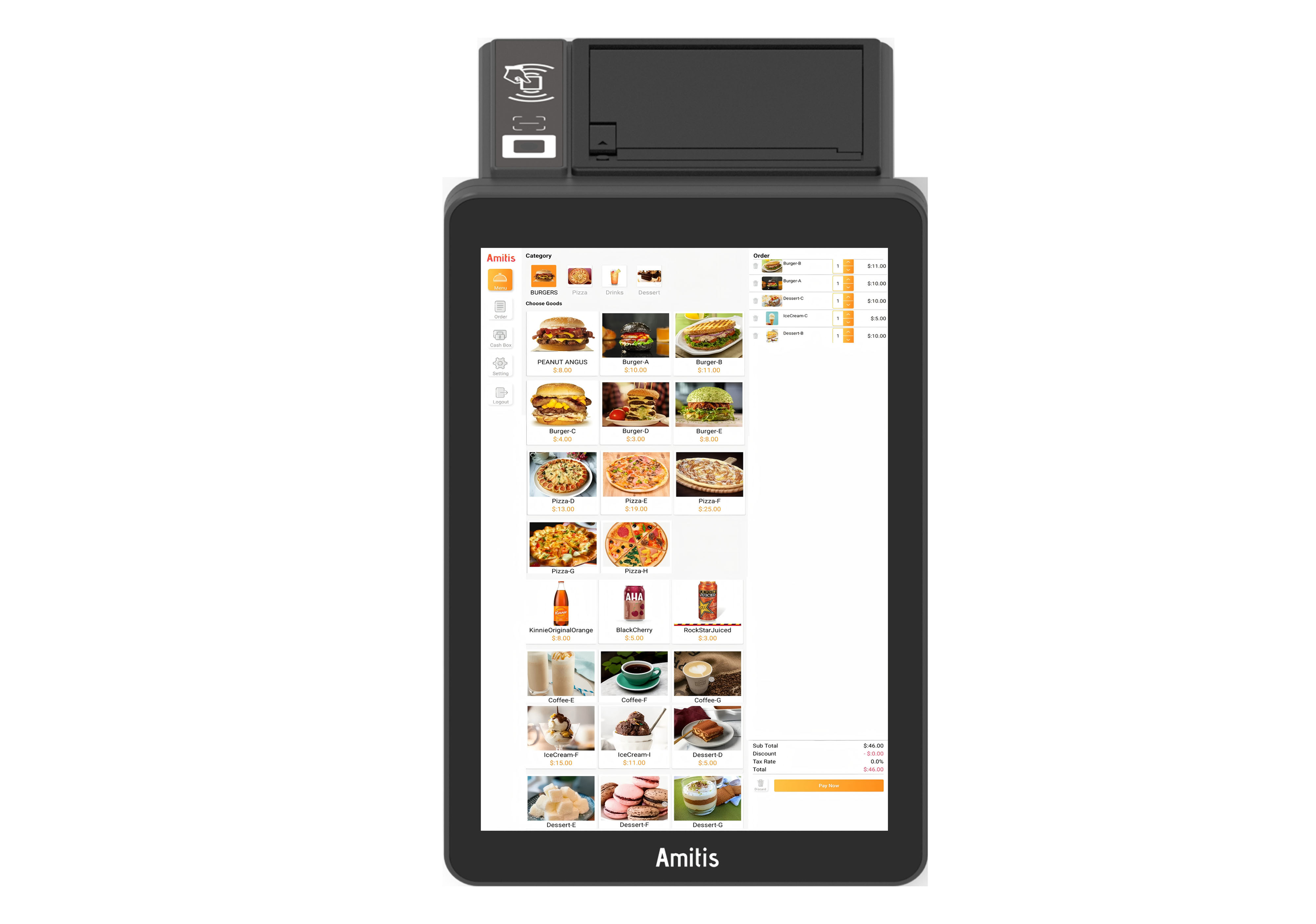 Compact Smart Portable POS Terminal Android 13 For Hospitality & Retail