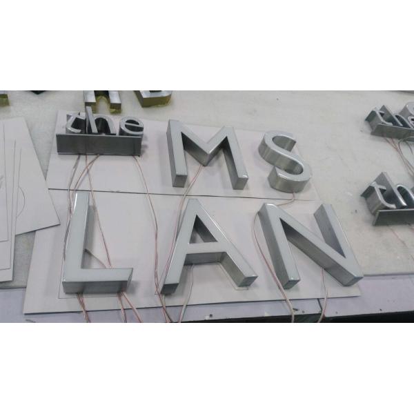 Custom Front Lit Channel Letter Sign Stainless Steel 12mm CCC Approved