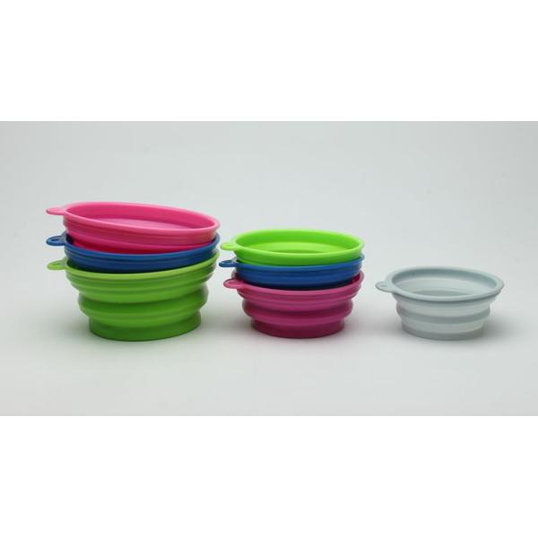 Durable Round Plastic Pet Bowls Reusable Silicone Cat Bowl OEM Service