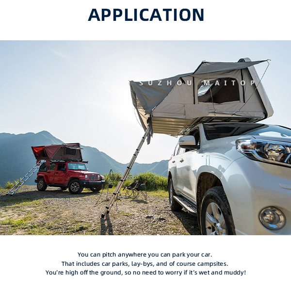 China Wholesale ABS Fold Out Car Roof Tent Spacious Hard Rooftop Tent