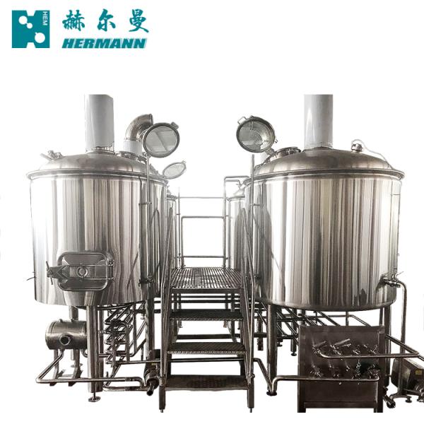PLC Control Craft Beer Brewing Systems , 500L Commercial Beer Brewing Equipment