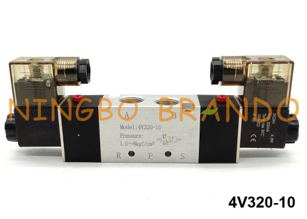 4V320-10 Airtac Type Pneumatic Air Solenoid Valve 5 Port 2 Position 24V