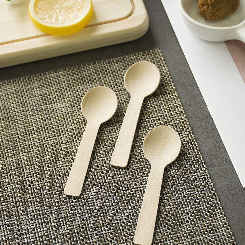 Compostable Disposable Wooden Cutlery Set Spoon for Customized Sale in Different Sizes