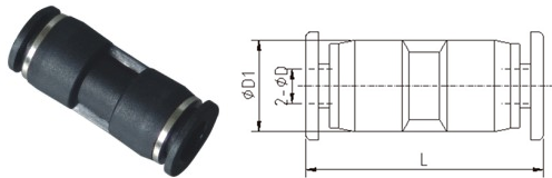 Miniature Brass Pneumatic Tube Fittings Straight / Branch Tee Type