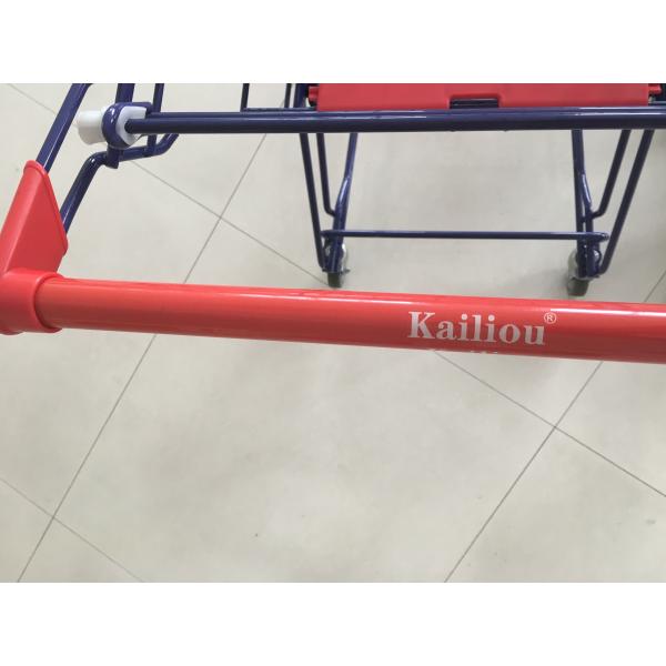 KLO - Y -75L Wire Shopping Cart With Easy Pushing Handle And Red Plastic Parts