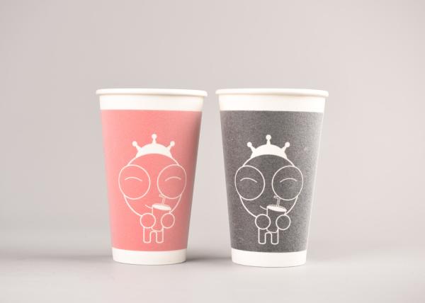 Double Walled Paper Coffee Cups , Heat Resistant Disposable Hot Beverage Cups