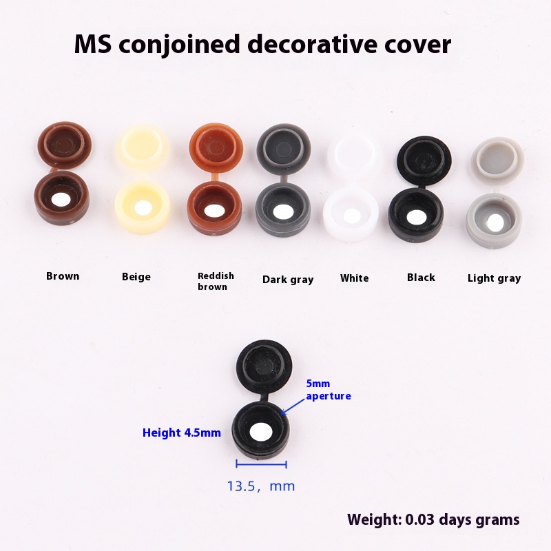 Modern Three-in-One Plastic Furniture Hardware Self-Tapping Phillips Screw Cap for Living Room
