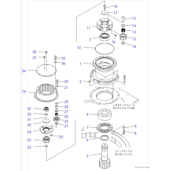 208-26-00211 208-26-00210 208-26-00220 SWING GEARBOX PC400-7 PC400-8 PC450-7 PC450-8 SWING MACHINERY