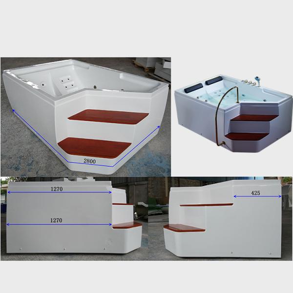 Стойка ванны 2 человеков Freestanding выпущенная струю самостоятельно со спа массажа Intex шага