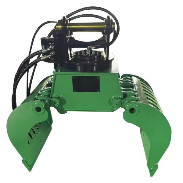 360 Rotating  Excavator Hydraulic Shear Stone Steel Grapple