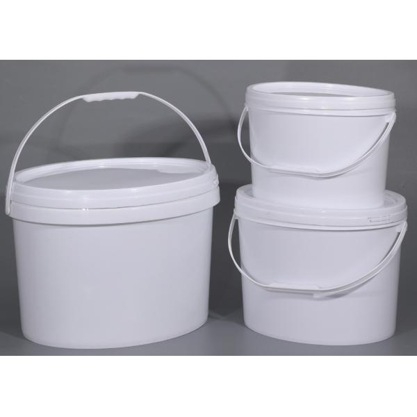 5L 10L 20L PP HDPE Oval Plastic Bucket with Lid for Toy Storage
