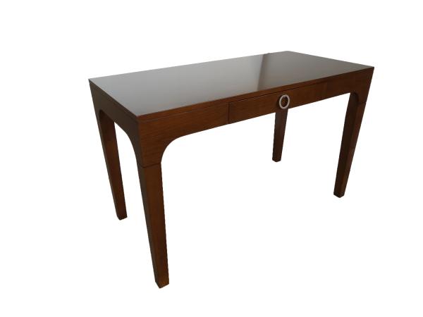 High Gloass Hotel Writing Desk For Bedroom , Walnut Writing Table 0.2CBM